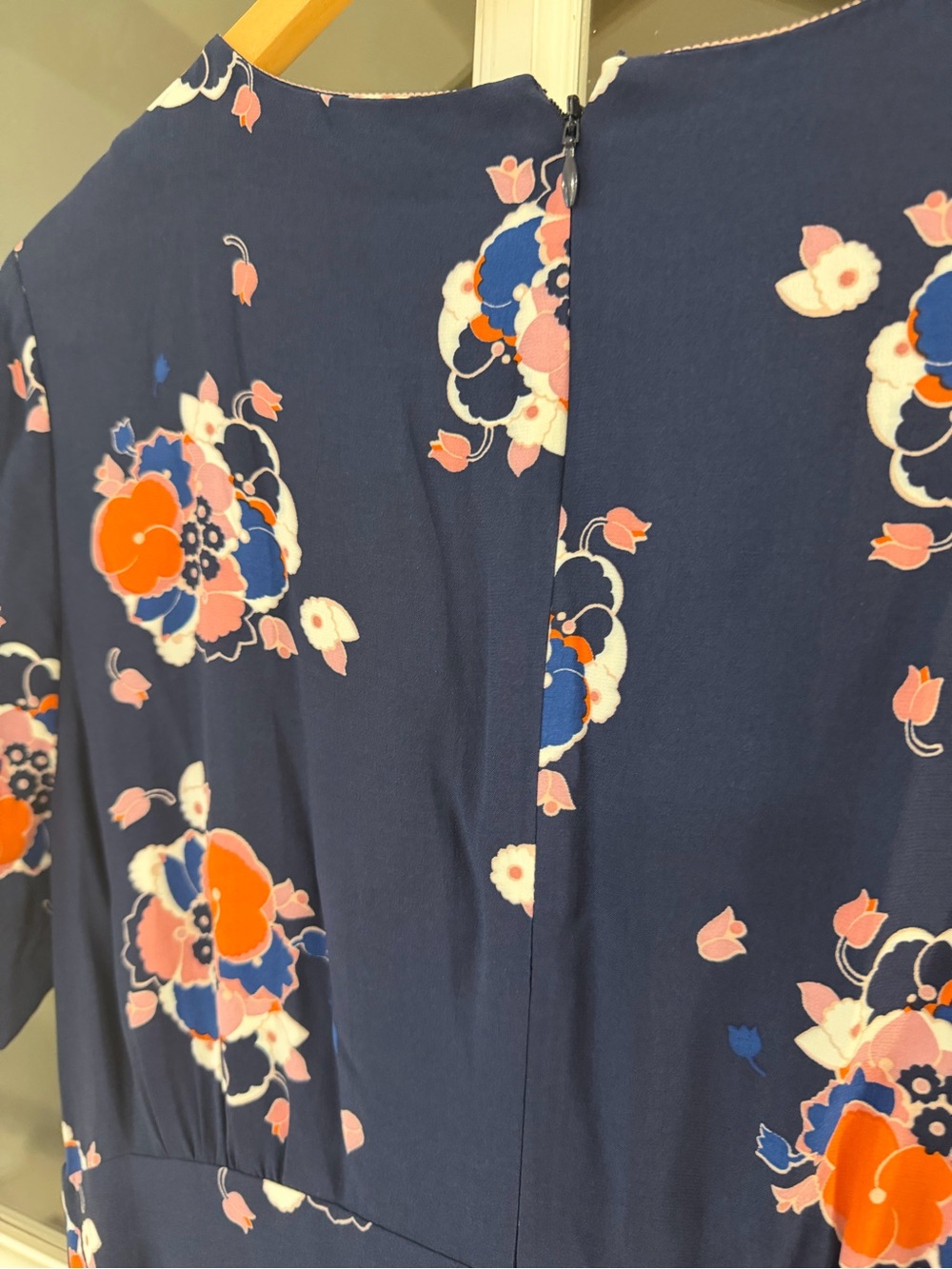 Boden Ruth Navy Floral A-Line Midi Dress - Size 8 - Picture 3 of 8